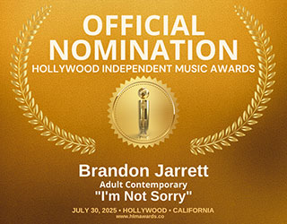 Brandon Jarrett Nominated for Hollywood Independent Music Awards